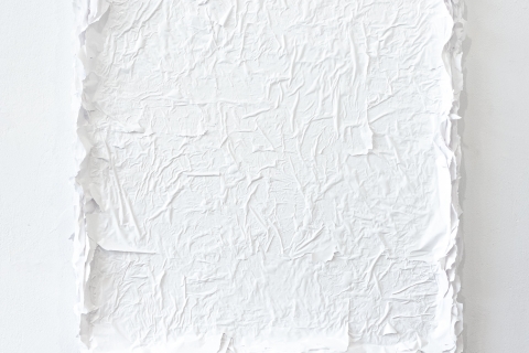 Biały, 2019, 75x65 cm, akryl na płótnie